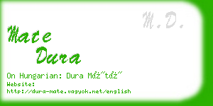 mate dura business card